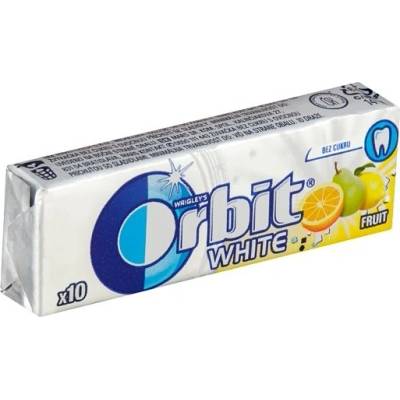 Wrigley's Orbit White žuvačka bez cukru s ovocnou príchuťou 10 ks 14 g