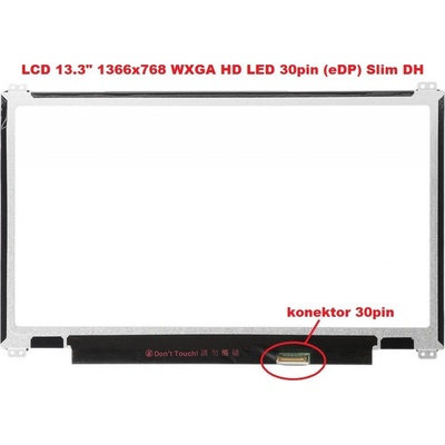 B133XTN01.2 LCD 13.3" 1366x768 WXGA HD LED 30pin (eDP) Slim DH display displej lesklý povrch