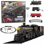 LEAN Toys Electric Train Set Train Locomotive Cars Tracks Lights Sounds