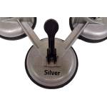 SILVER Тройна алуминиева вендуза 115 мм товароносимост 160 кг 67509 (s11762)