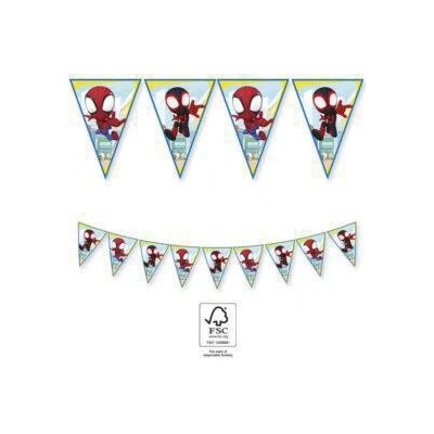 Procos EKO Vlaječková girlanda Spidey Marvel 9 vlajek – Zboží Dáma