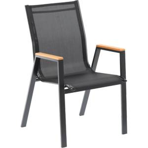 Chomik Градински стол polywood - черен 61x56x90cm 62512 (RIT9507)
