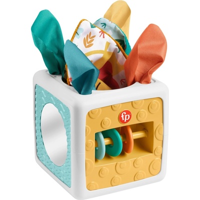 Fisher-Price Senzorická kostka vícebarevná plastová látková