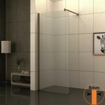 Inter Ceramic Параван за душ кабина Inter Ceramic, розово златист профил - прозрачно стъкло 90x200 см (117/90)