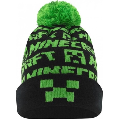 detská zimná čiapka s brmbolcom Minecraft