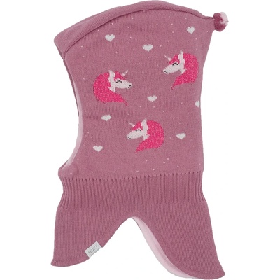 maximo Зимна шапка (beanie) Maximo Girl's Slouch Hat Jacquard Unicorn Beanie - Foxglove / Sun Pink - размер 49-51 cm (904-2932-0312)