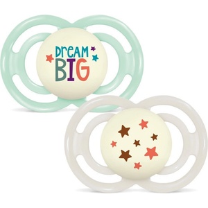 MAM Бебешка залъгалка Mam - Perfect Night, 6-18 м, 2 броя, зелен Dream Big/екрю звезди (100018887/BG707353 ) - baby