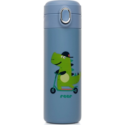 REER Láhev s brčkem 350 ml modrá
