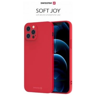 Pouzdro SWISSTEN Soft Joy Apple iPhone 7 / 8 / SE 2020 / SE 2022 - příjemné na dotek - silikonové - červené