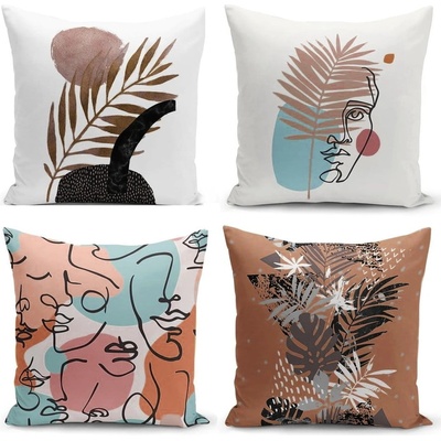 Minimalist Cushion Covers Комплект от 4 калъфки за възглавници Cesso, 45 x 45 cm - Minimalist Cushion Covers (K43000v4301v4302v4303)