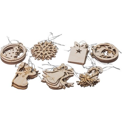 ČistéDřevo Dřevěné vánoční ozdoby 35 ks