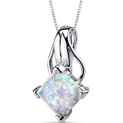 Eppi Stříbrný přívěsek s princess bílým opálem Mythily P34221