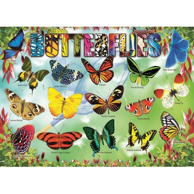 EUROGRAPHICS - Puzzle Garden Butterflies 100 XXL - 100 piese