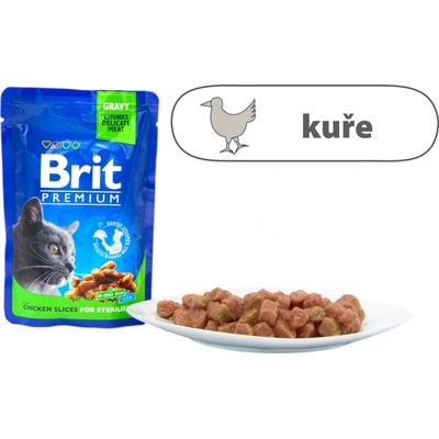 Brit Premium Cat Sterilised Chicken 100 g – Zboží Mobilmania