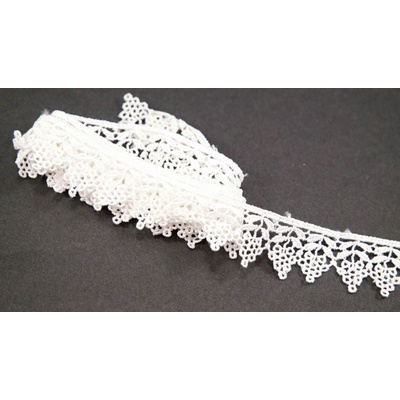 Vzdušná čipka - biela - šírka 2,5 cm