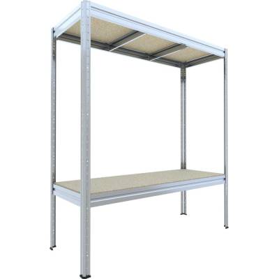 Biedrax Velký regál do sklepa 60 x 160 x 177 cm, pozink, 2 police OSB 15 mm, nosnost 400 kg na polici