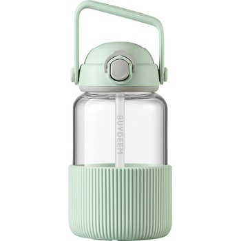 Buydeem DG710 Pop-Up Straw Glass Bottle, Cozy Greenish (DG710-CG)