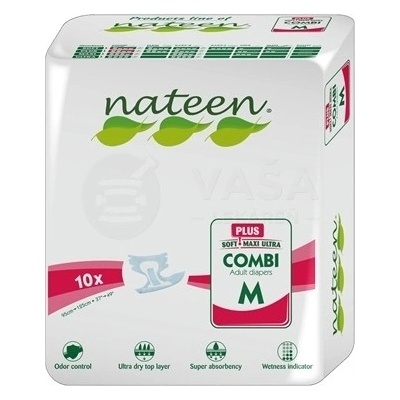 Nateen Combi Plus M Plienkové nohavičky zalepovacie 10 ks
