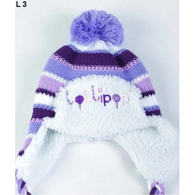Agat 142 dětská čepice ušanka fialová