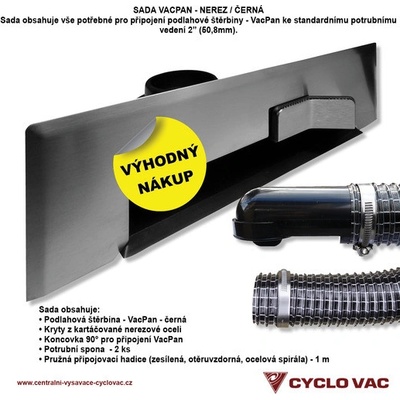Podlahová štěrbina VacPan - Nerez / Černá – Sleviste.cz