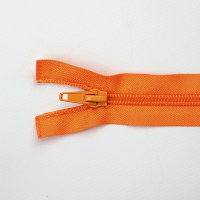 Pro Háčkování Spirálový zip dělitelný 70 cm oranžově rezavý