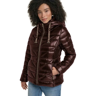 Karl Lagerfeld Paris Hooded hnědá