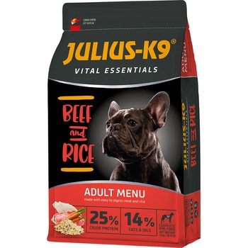Julius-K9 2x12кг High Premium Vital Essentials JULIUS K-9, суха храна за кучета - с говеждо