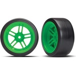 Traxxas колело 1.9", джанта split-spoke зелен, гума Drift (2) (заден)