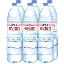 Evian prírodná minerálna voda 6 x 1,5 l