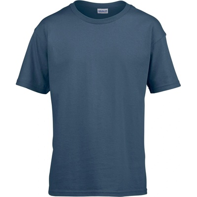 Gildan dětské tričko Softstyle indigo modrá