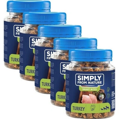 SIMPLY FROM NATURE Smart Bites Tréningové maškrty z morčacieho mäsa 5x 130 g