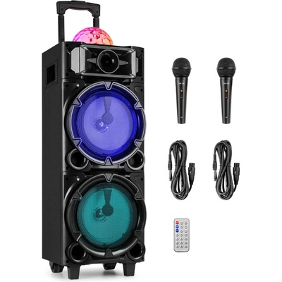 Fenton LIVE290 Karaoke reproduktor s Bluetooth se 2 mikrofony vestavěnou disco koulí a MP3 přehrávačem 300W