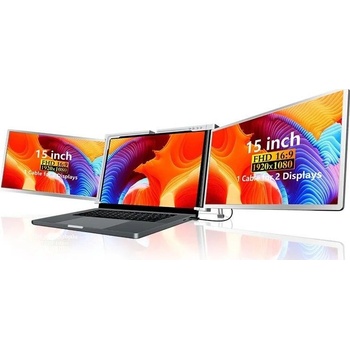 ExtraLink Smart Life S600 15-инчов преносим монитор, 2 броя IPS панел, 1080p (EX.35274)