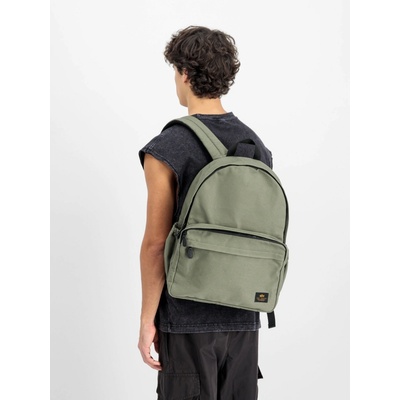Alpha Industries Label Backpack sage green 18 l