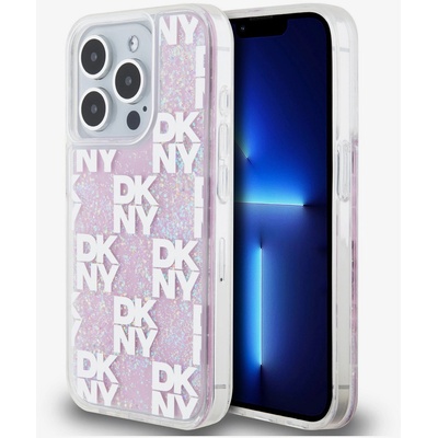 DKNY Заден капак с карирана шарка с течен блясък за iPhone 15 Pro Pink DKNY DKNY | Rozov | ЖЕНИ | UNI