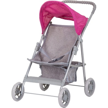 Chipolino Количка за кукли Chipolino - Алис, сива/розова (KZKAL02401GP)