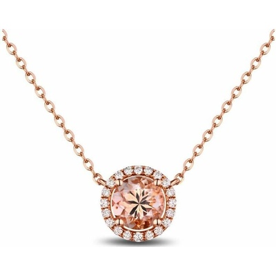 Eppi Náhrdelník s 1.5ct morganitom a diamantmi N33982