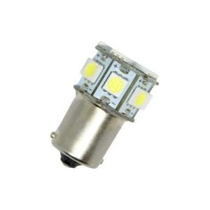  Диодна крушка тип ba15s с 13 smd диода единична светлина Бяла