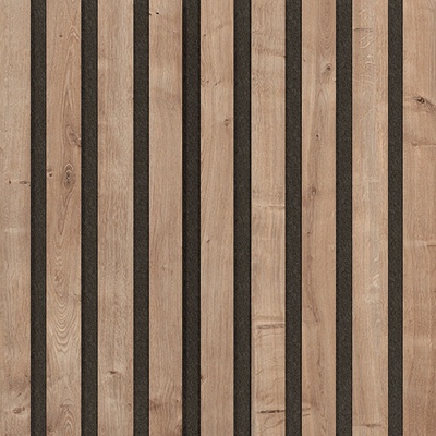 Archo - Akustický panel Design line CPL Dub přírodní na černém filcu 2600 x 400 x 21 mm