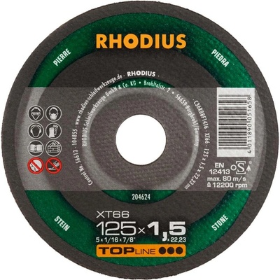 RHODIUS Extra tenký řezný kotouč XT66 125 x 1,5 x 22,23 TOPline 204624