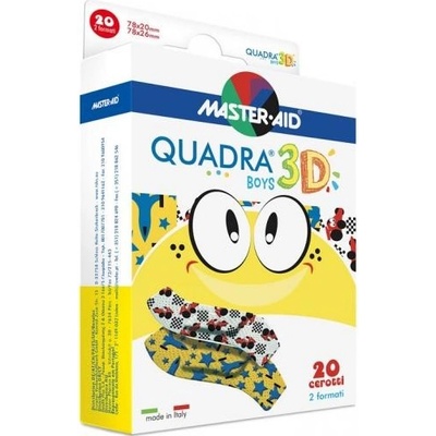 Master Aid QUADRA 3D Chlapci 2 velikosti 20 ks