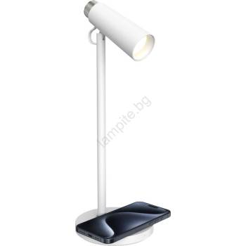 Immax 08990L - LED Димируема настолна лампа с Qi зареждане TIT LED/12W/230V бял (IM1364)