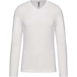 Kariban v-neck k358 / Мъжка тениска с дълъг ръкав - бяла xl (20k35800104)