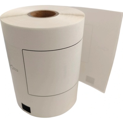 Termo Etiketa 103 mm x 164 mm, Thermo eco, Biela, Dutinka 25 mm, 180 ks/kotúč, Permanentné lepidlo, DK-11247, Brother Kompatibilná, Priemer kotúča 75 mm