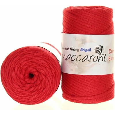 Macaroni Abigail 5 mm Tmavě červená