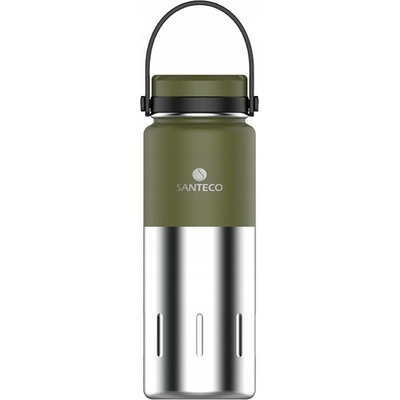 Santeco Vakuová termoska silikonová rukojeť 500 ml nerez oliva