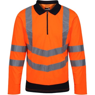 Regatta Pánske reflexné tričko s dlhým rukávom TRS192 Orange