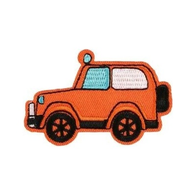 Nažehlovací nášivka oranžové auto
