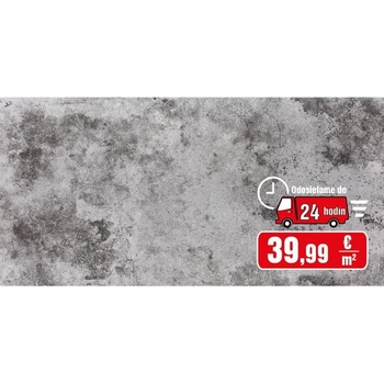 Rak Ceramics Detroit metal light grey 60 x 120 cm pololesklá 1,44m²