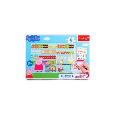 Trefl se samolepkami 75117 Prasátko Peppa 35 dílků